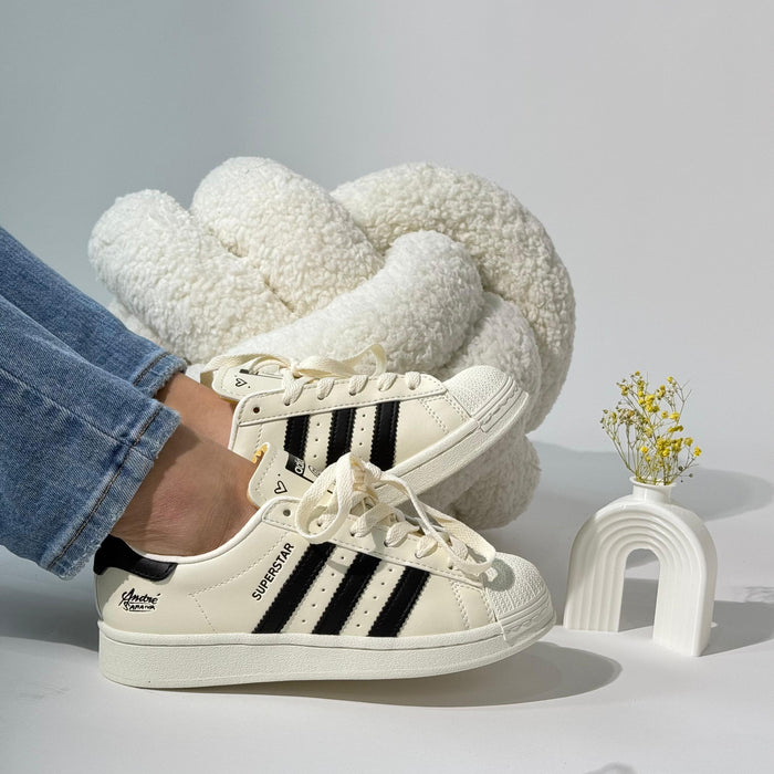 ADIDAS SUPERSTAR SARAIVA BLANCA NEGRO