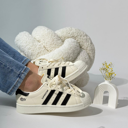 ADIDAS SUPERSTAR SARAIVA BLANCA NEGRO