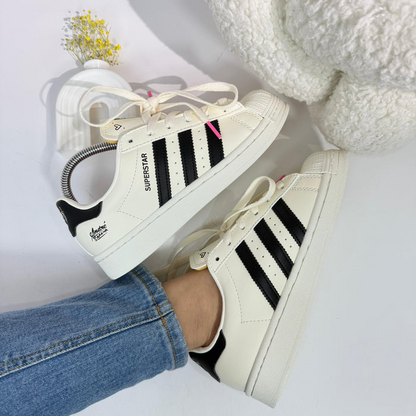 ADIDAS SUPERSTAR SARAIVA BLANCA NEGRO