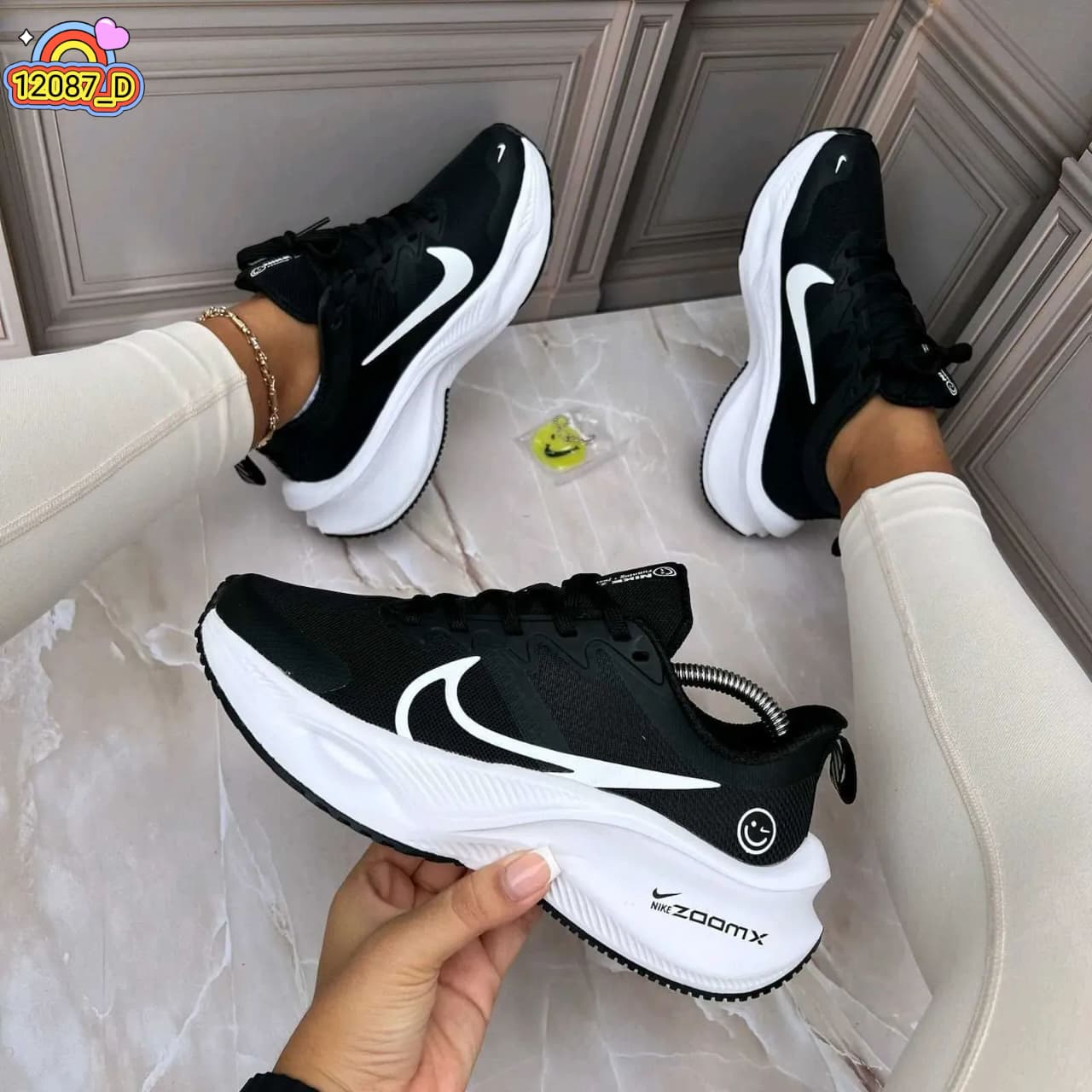 NIKE ZOOM HAPPY NEGRO BLANCO