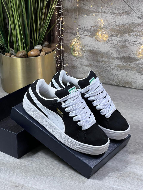 PUMA SUEDE XL NEGRA BLANCO