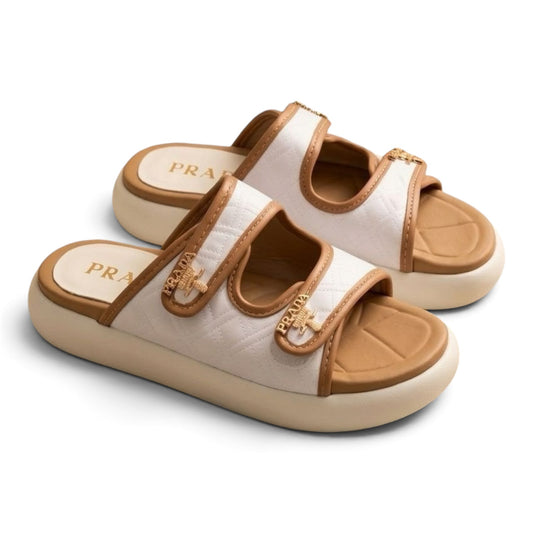 Sandalia Prada Suela Confort Blanca