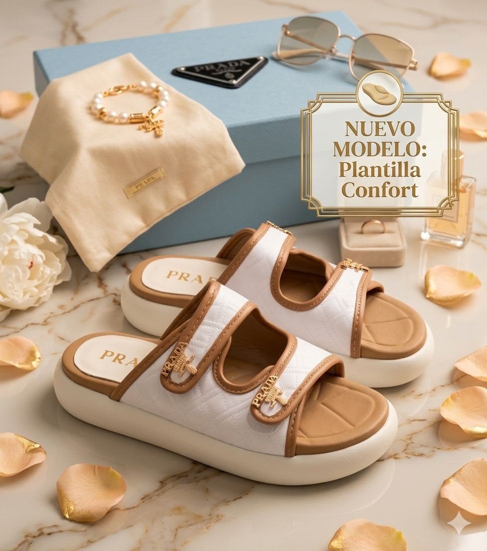 Sandalia Prada Suela Confort Blanca